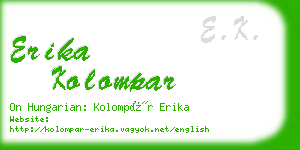 erika kolompar business card